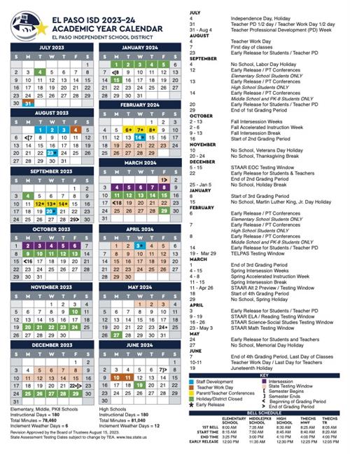 2023-2024 Academic Calendar